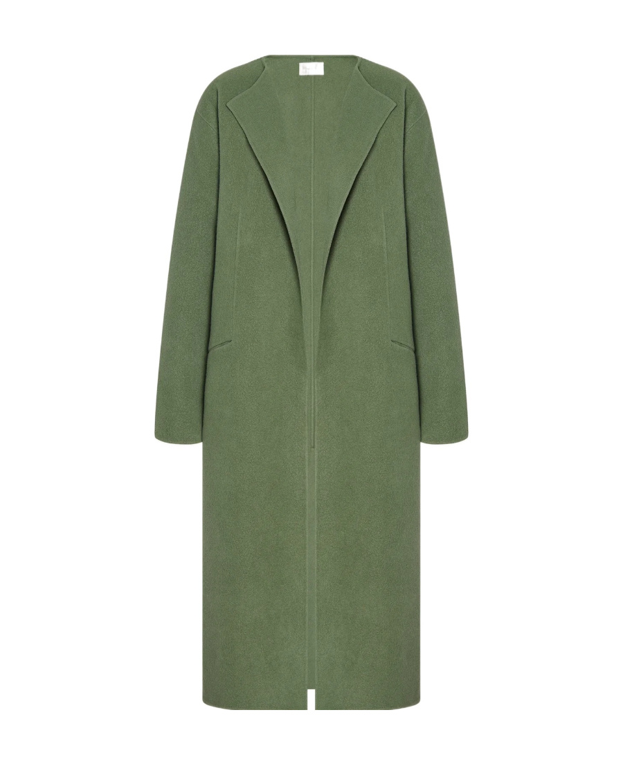 The Row Priske Cashmere Coat In Fern Green