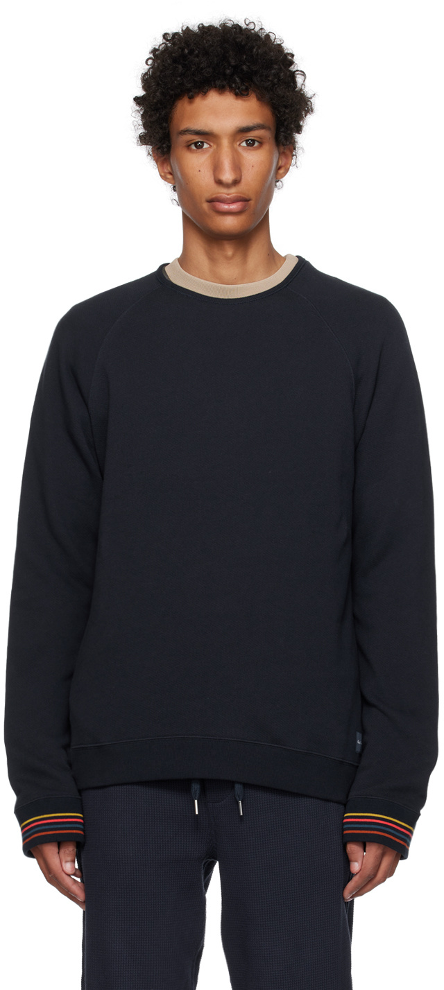 Paul Smith Crewneck Sweater Contrasting Trim In Black