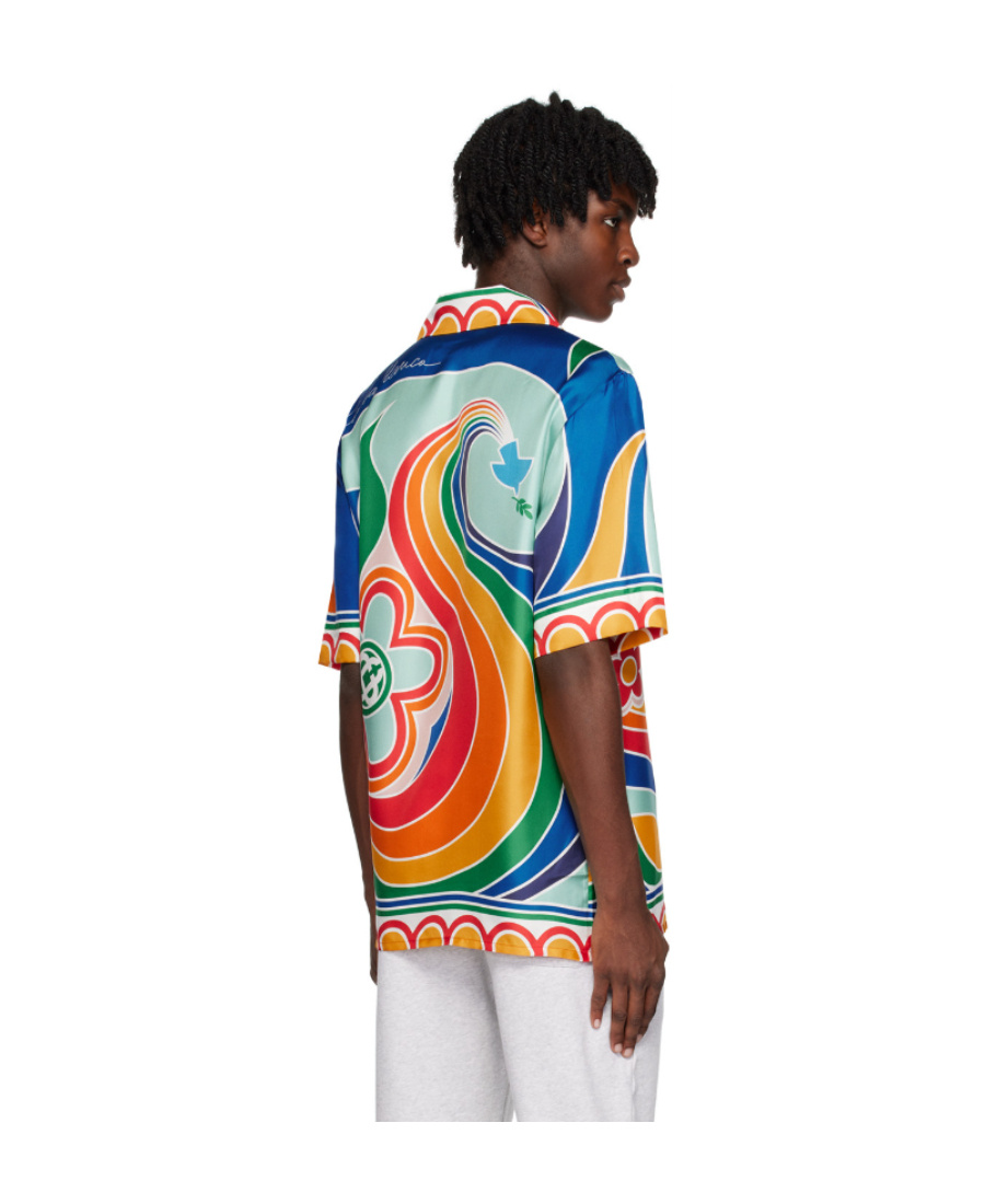 Casablanca Lapel Short-sleeved Shirt In Multi