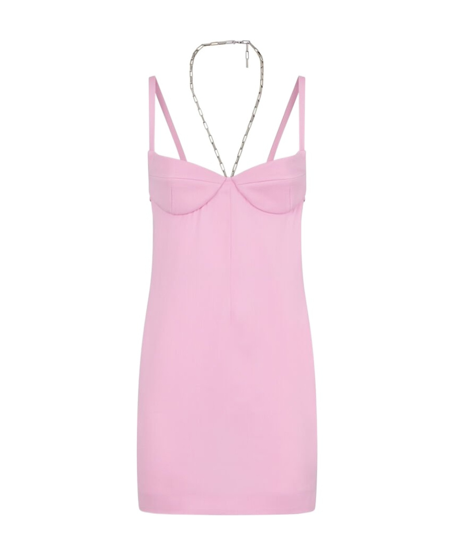 Shop Attico The Sleeveless Mini Dress In Pink