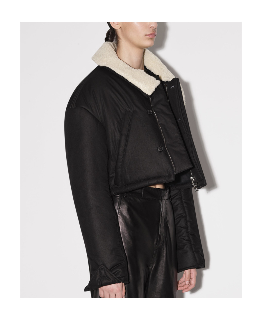Amiri Short Down Parker Coat In Black
