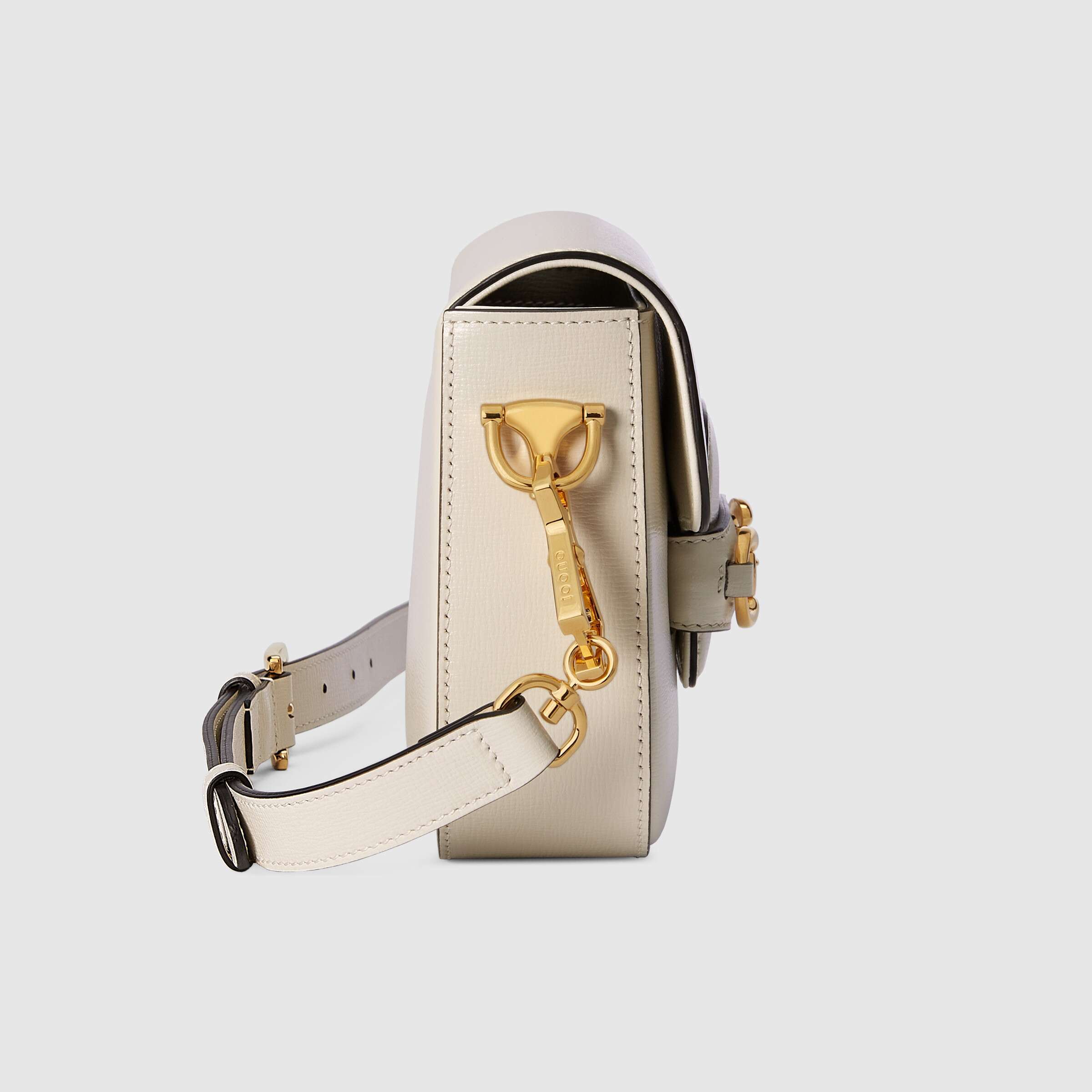 Gucci Horsebit 1955 Leather Shoulder Bag In Nude