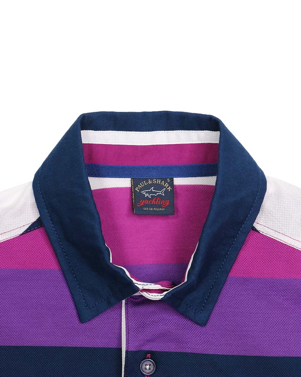 Paul & Shark Striped Polo Shirt In Blue