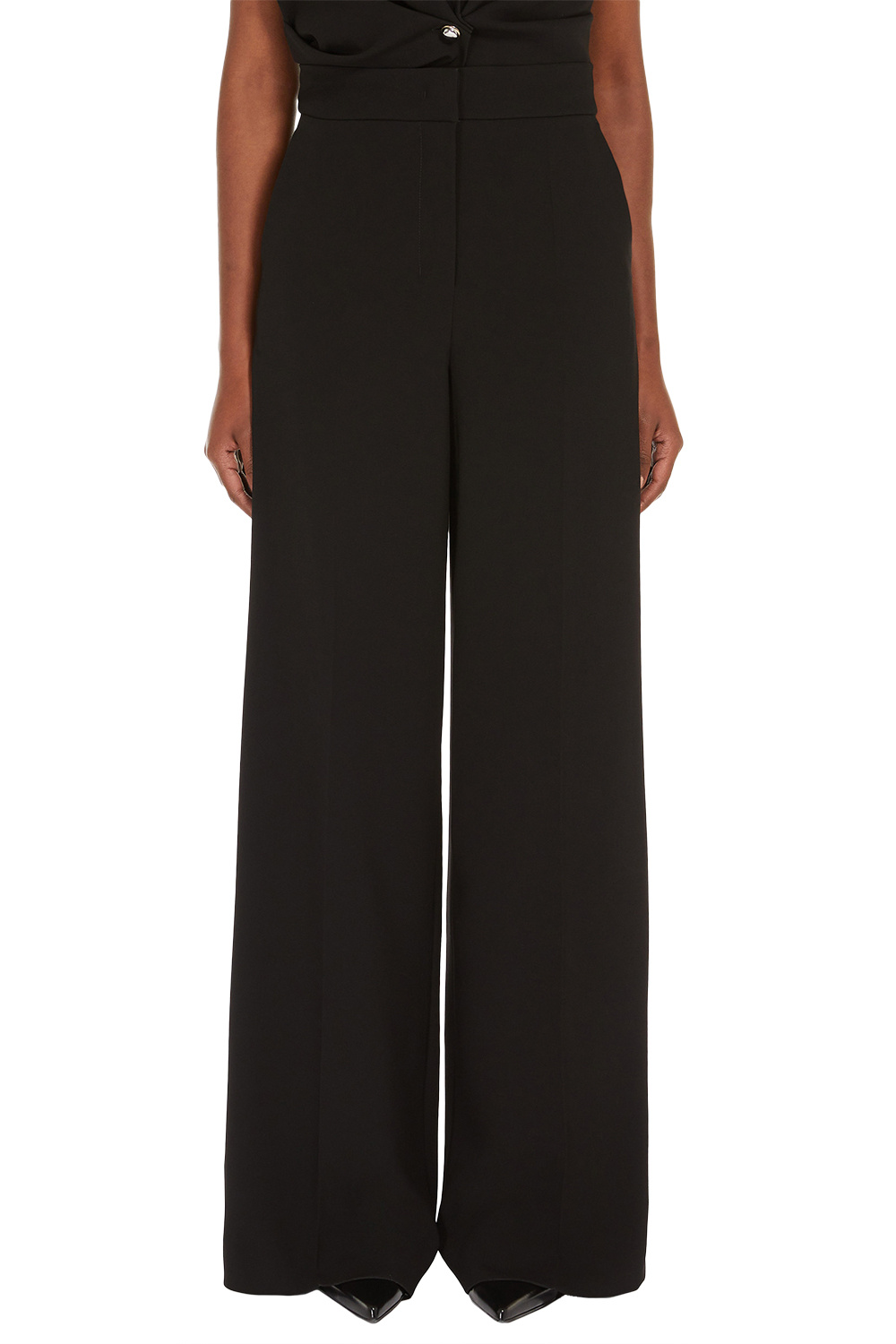Shop Max Mara Straight Casual Pants In Black