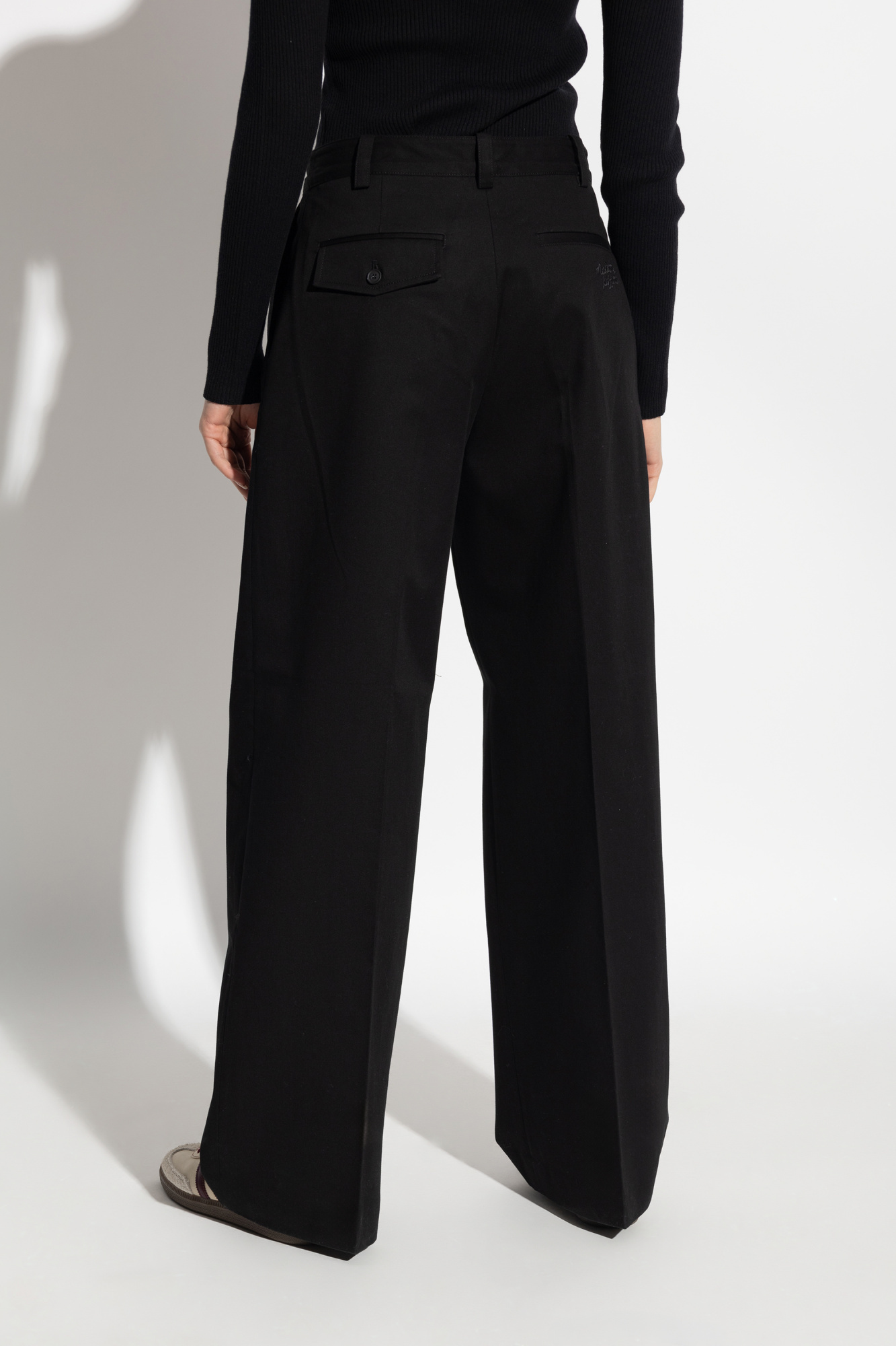 Maison Kitsuné Straight-leg Trousers In Black