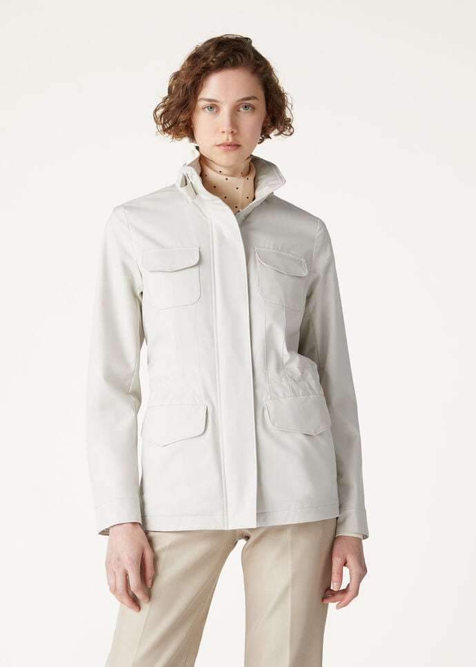 Loro Piana Stretch Microfiber Traveller Jacket In White