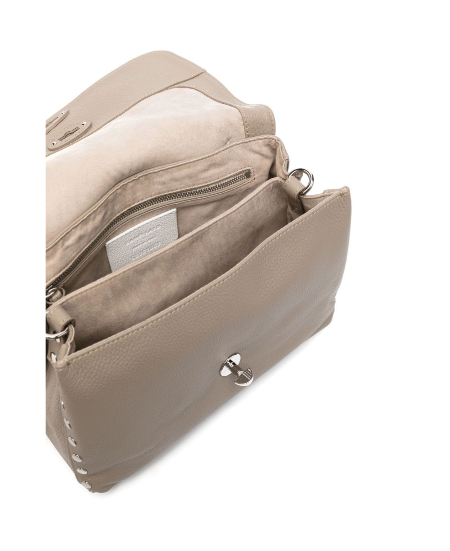 Zanellato Postina Stripe-strap Leather Bag In Gray