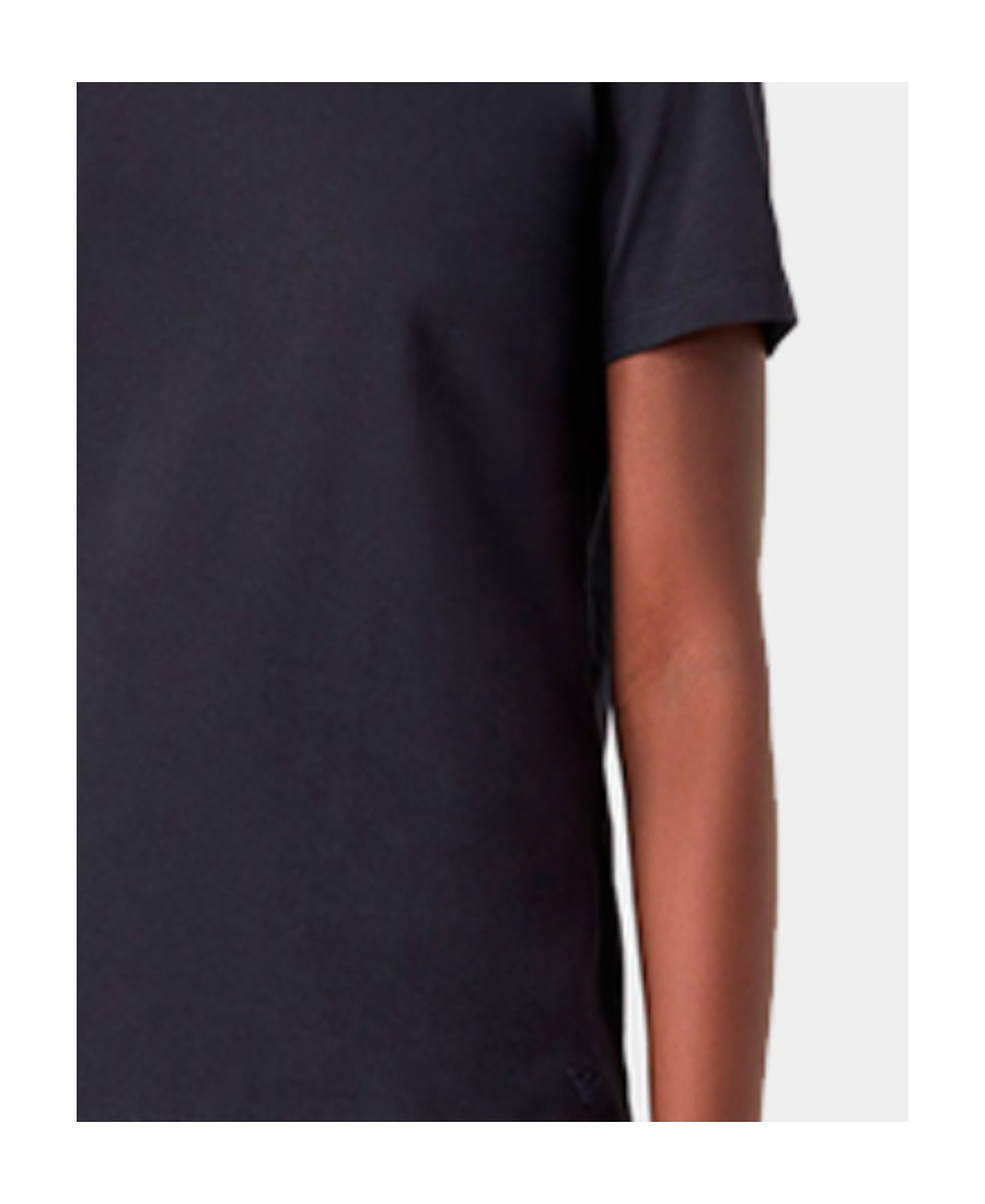 Emporio Armani Round Neck Short-sleeved T-shirt In Black