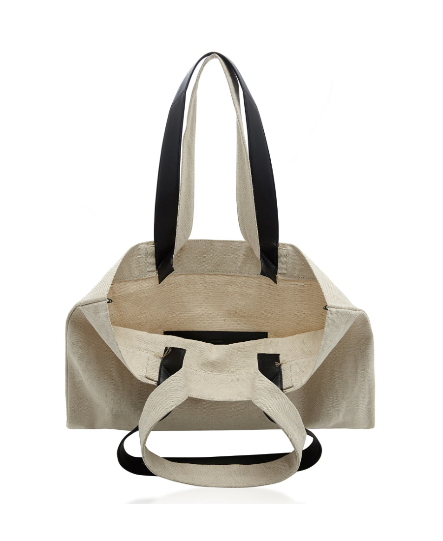 Jil Sander Large Flat Shopper Tote In Nude