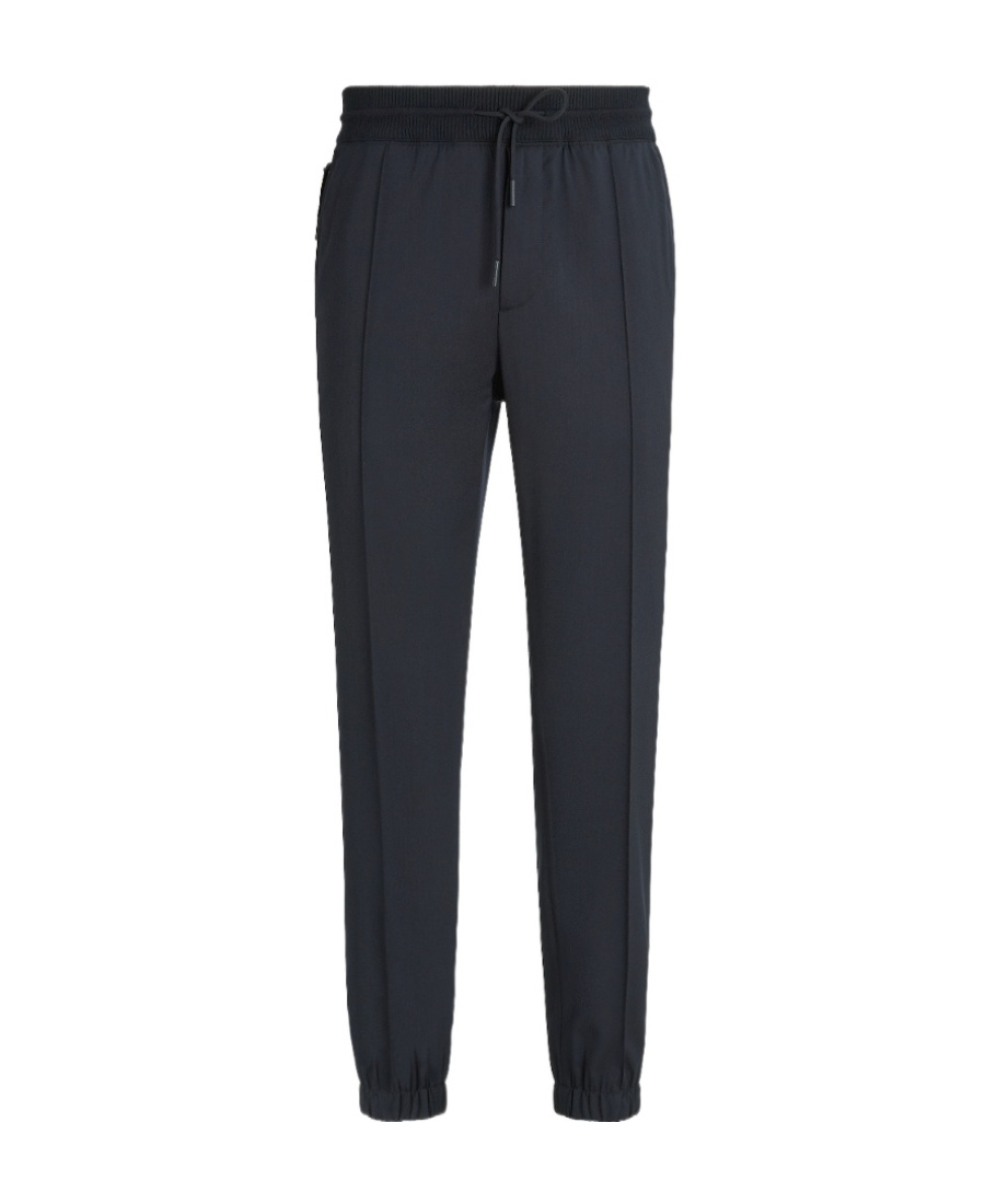 Zegna High Performance Wool Joggers In Black