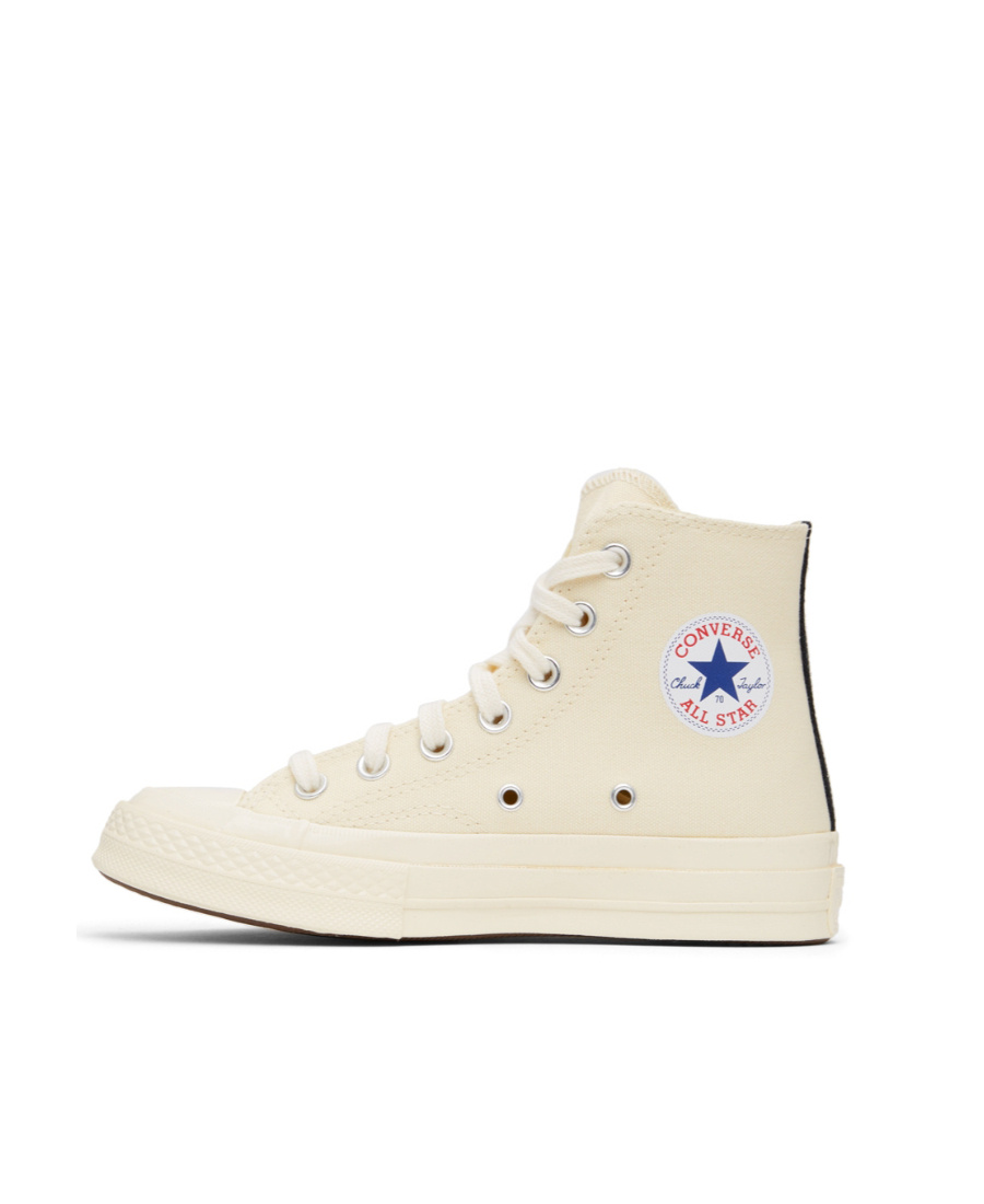 Comme Des Garçons Play Off-white Converse Edition Half Heart Chuck 70 High Sneakers