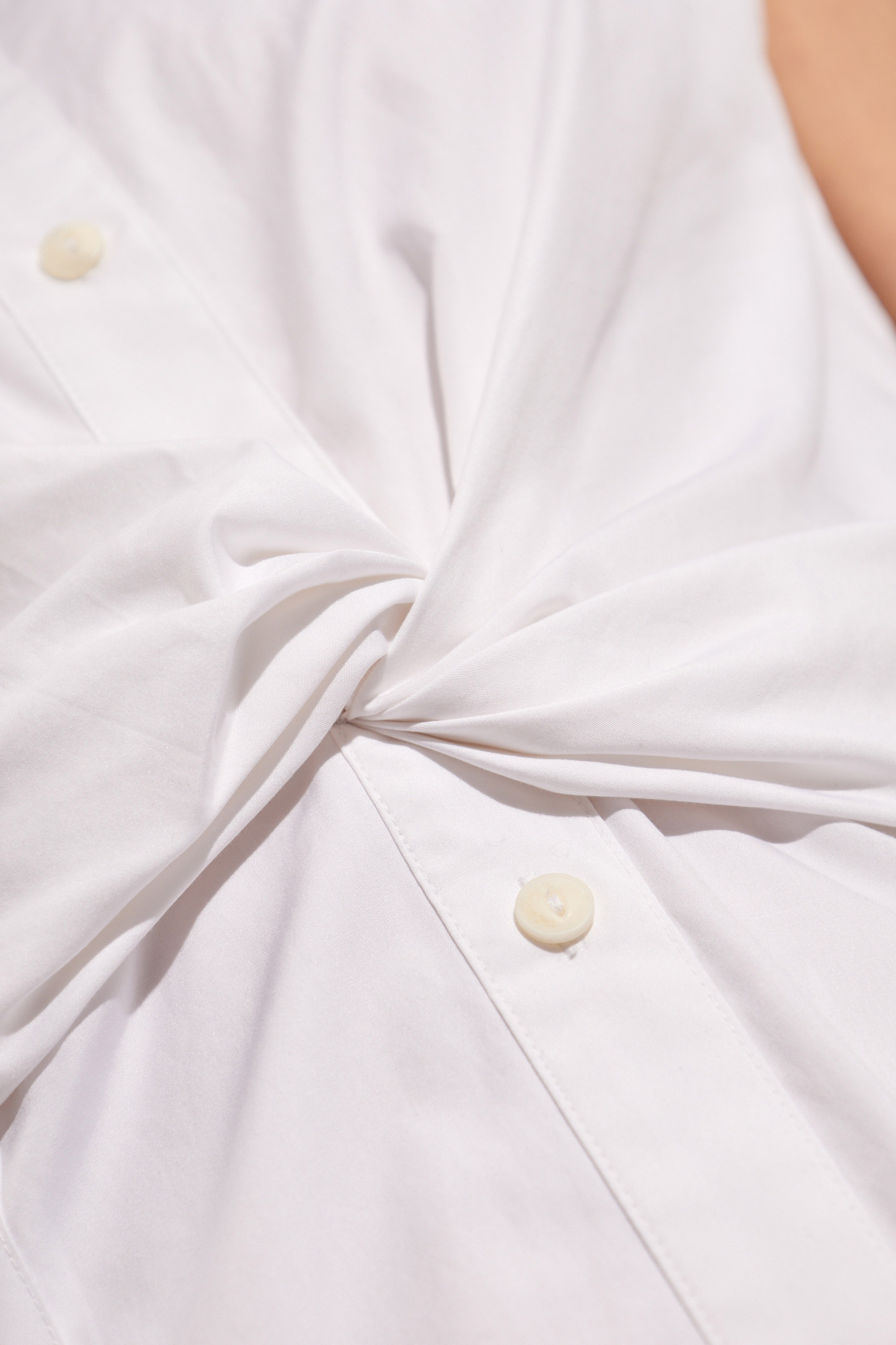 Rag & Bone Louisa Sleeveless Poplin Shirtdress In White