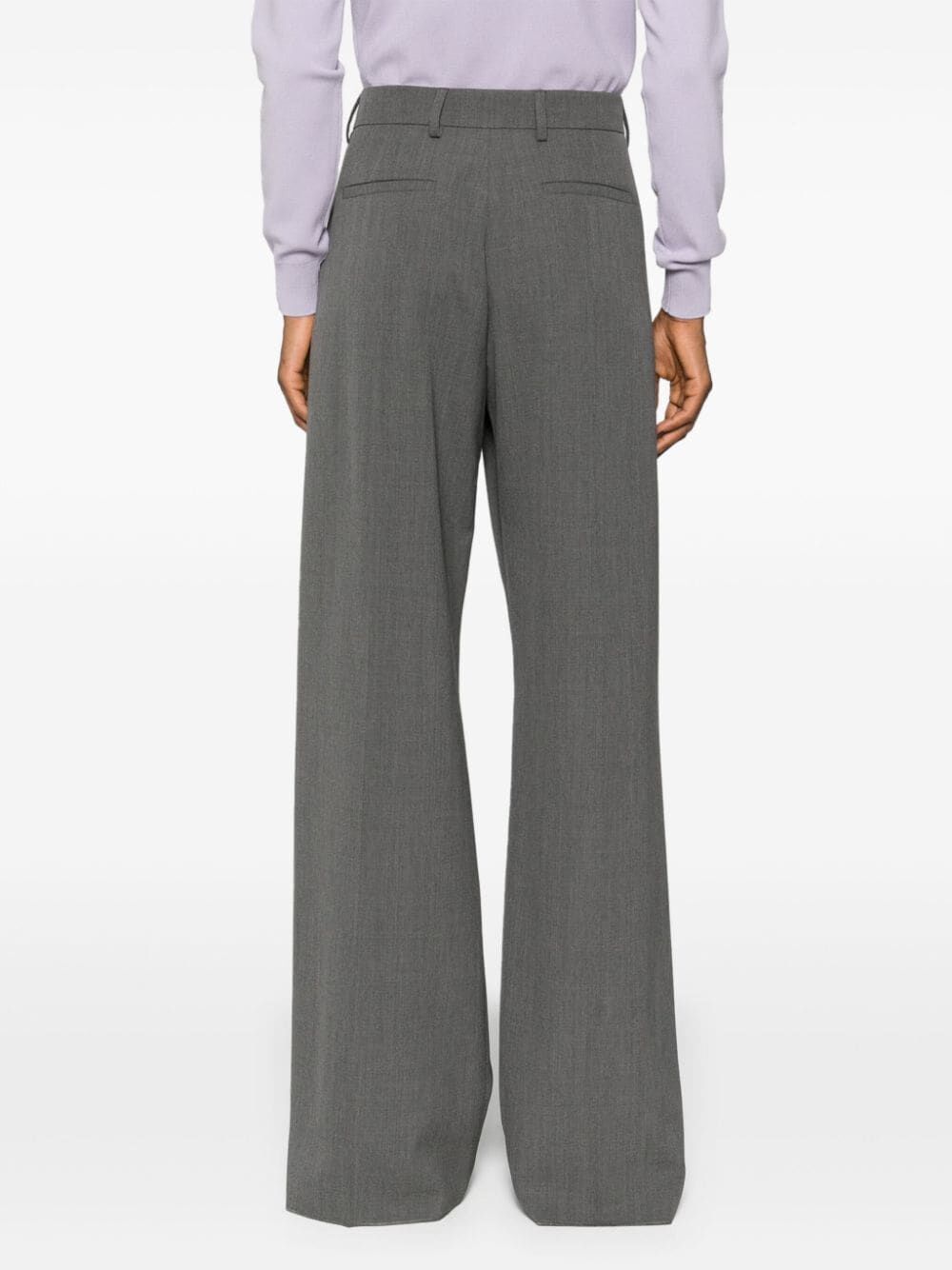 Shop Valentino Wide-leg Trousers In Black