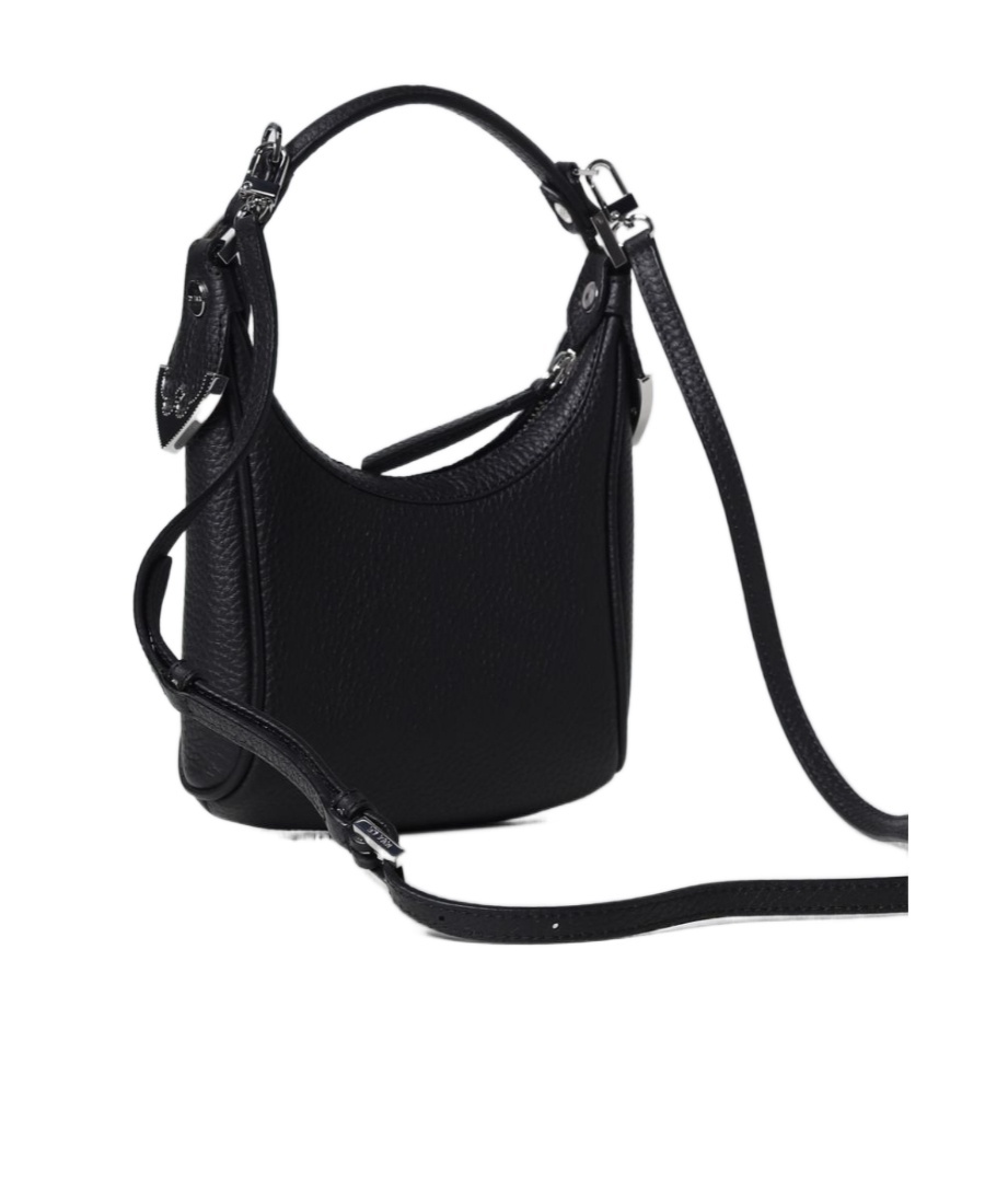 By Far Cosmo Hammered Leather Tote In Black