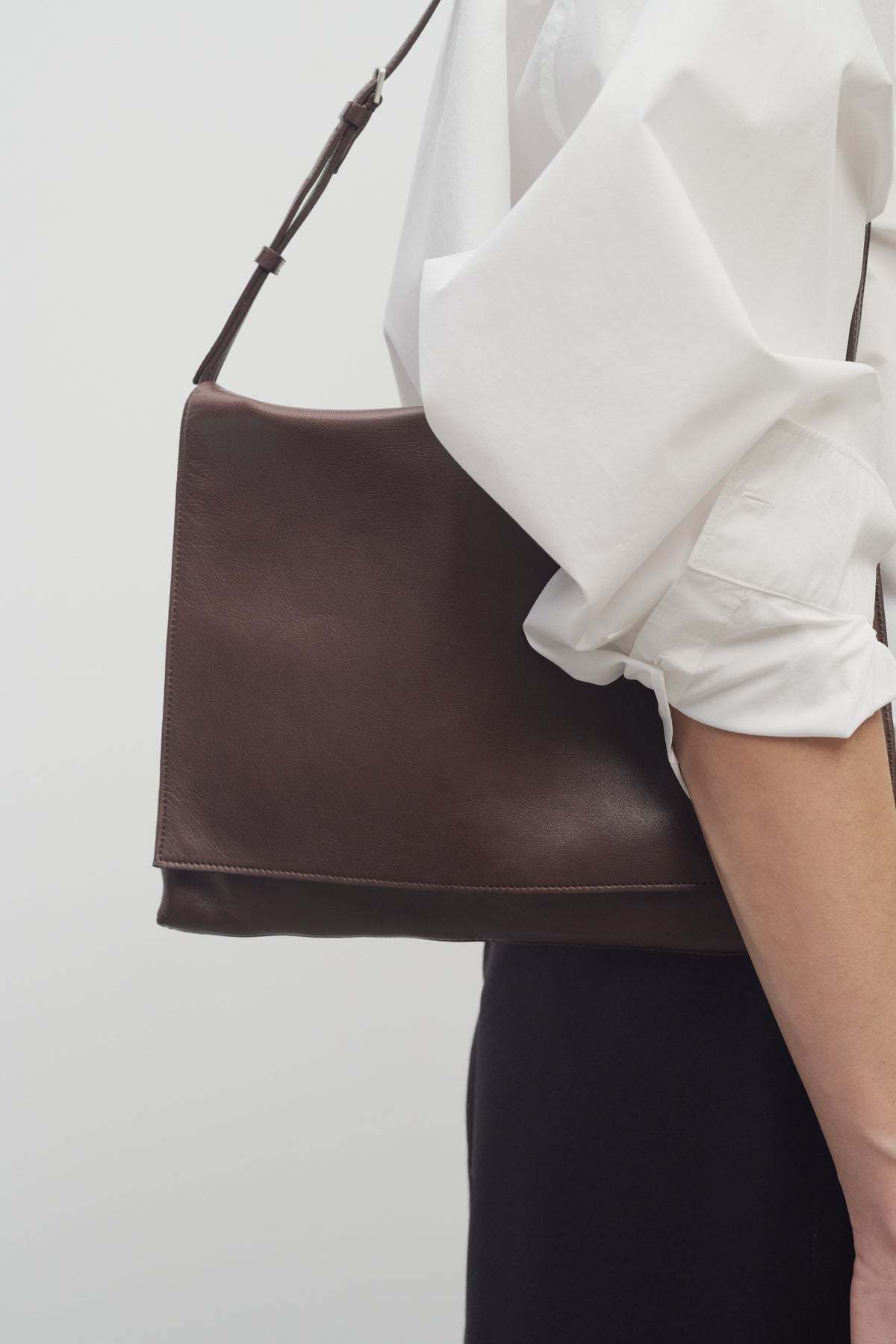 The Row Nan Shoulder Bag In White