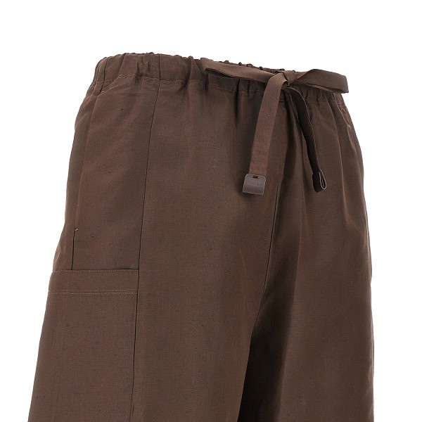 Max Mara Maxmara Women Quebec - Bermuda Shorts In Linen And Silk In Brown