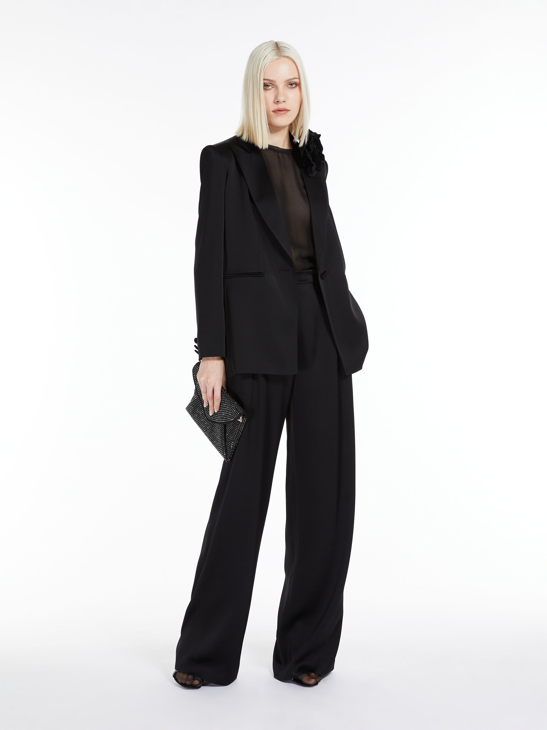 Max Mara Single-breasted Suit Jacket In Black