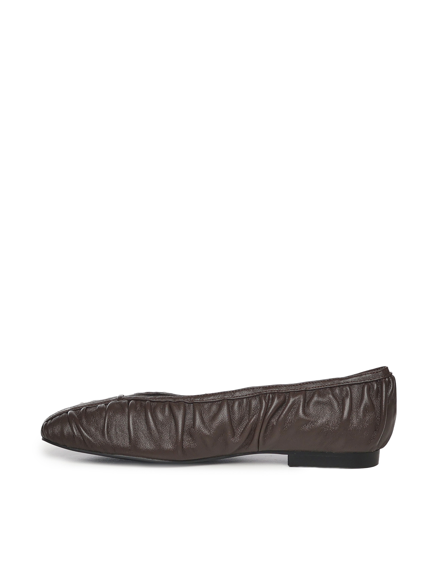 Bibi Lou Leather Ballet Shoes In Brown