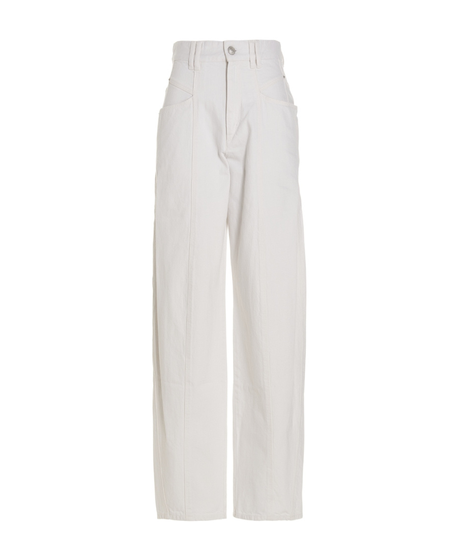 Isabel Marant Logo Jeans In White
