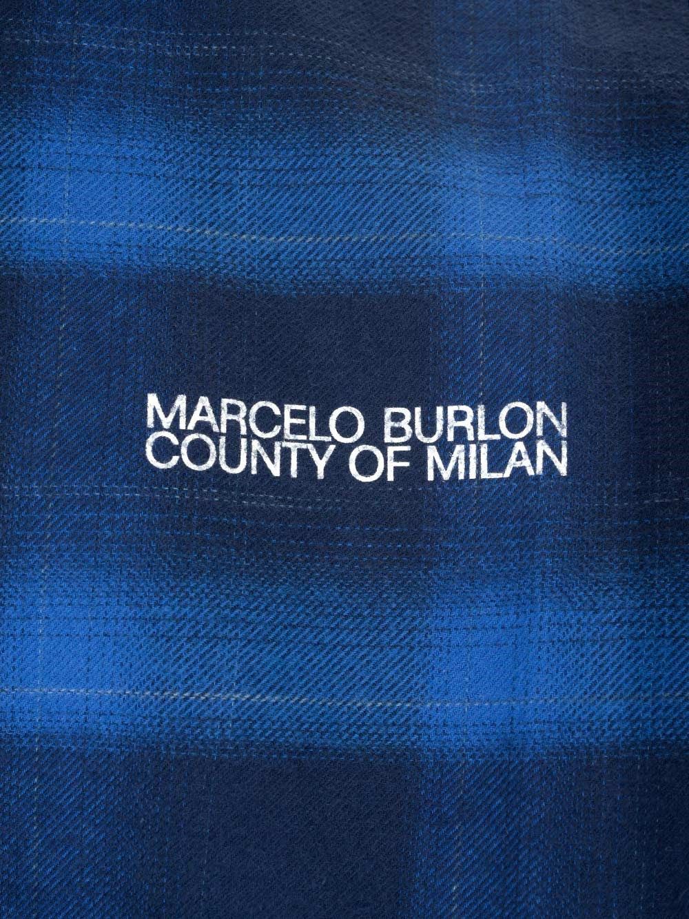 MARCELO BURLON COUNTY OF MILAN TIGER CHECK-PATTERN SHIRT 