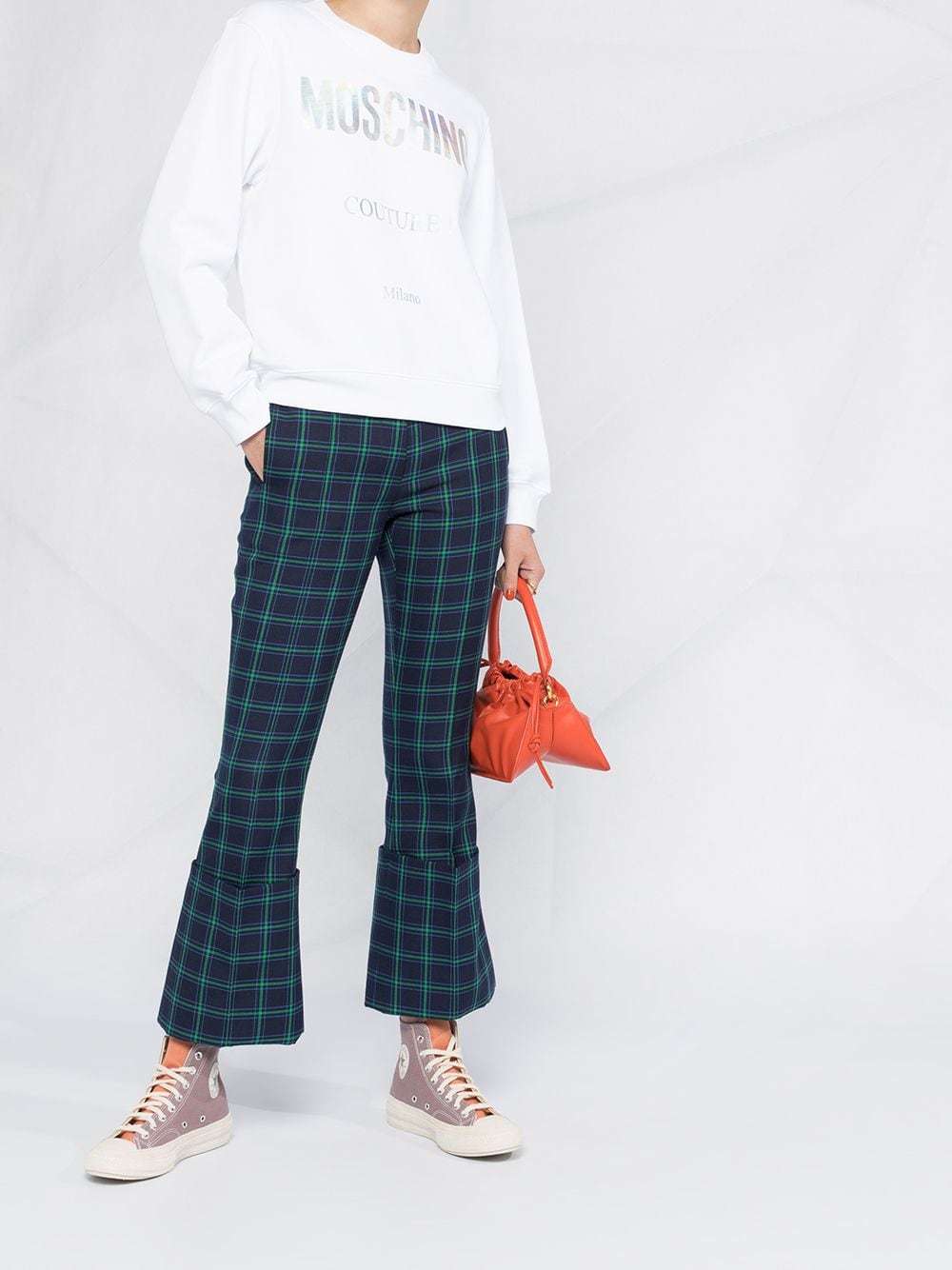 MOSCHINO LOGO PRINTED HOODIE