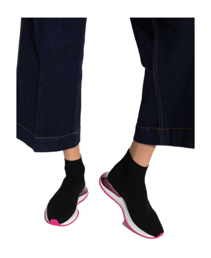 Ferragamo Ninette High-top Sock Sneakers In Black