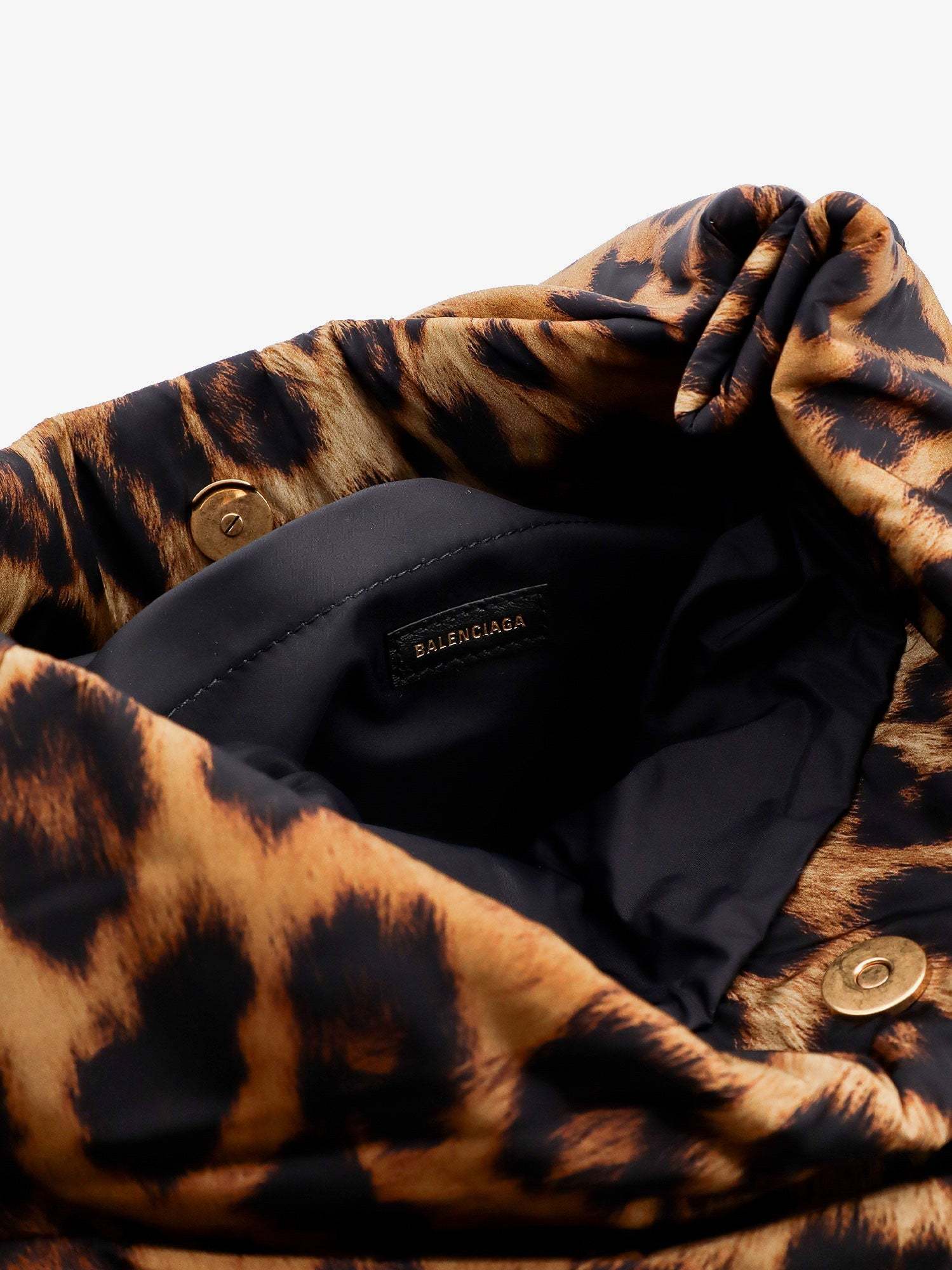 Balenciaga Monaco Leopard-print Shoulder Bag In Brown