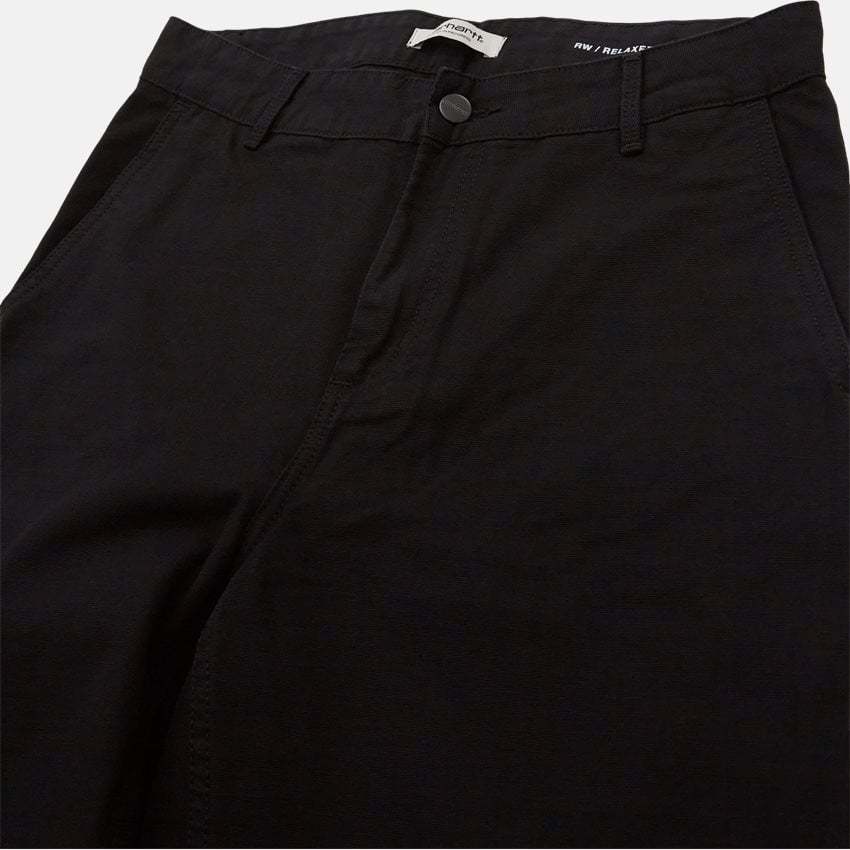 Shop Carhartt Mid-rise Tapered-leg Jeans In Black