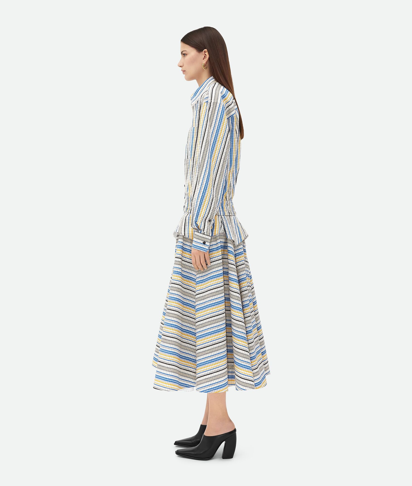 BOTTEGA VENETA CHECKED COTTON SHIRT