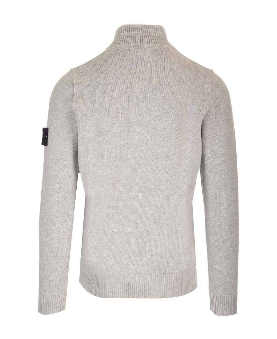 STONE ISLAND COMPASS-MOTIF BUTTON-FASTENING JUMPER