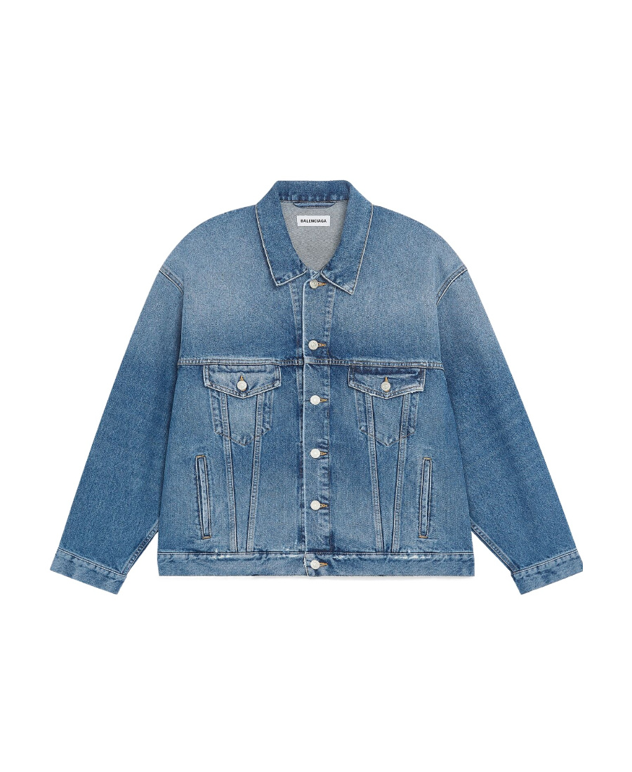 BALENCIAGA STRASS OVERSIZED DENIM JACKET 