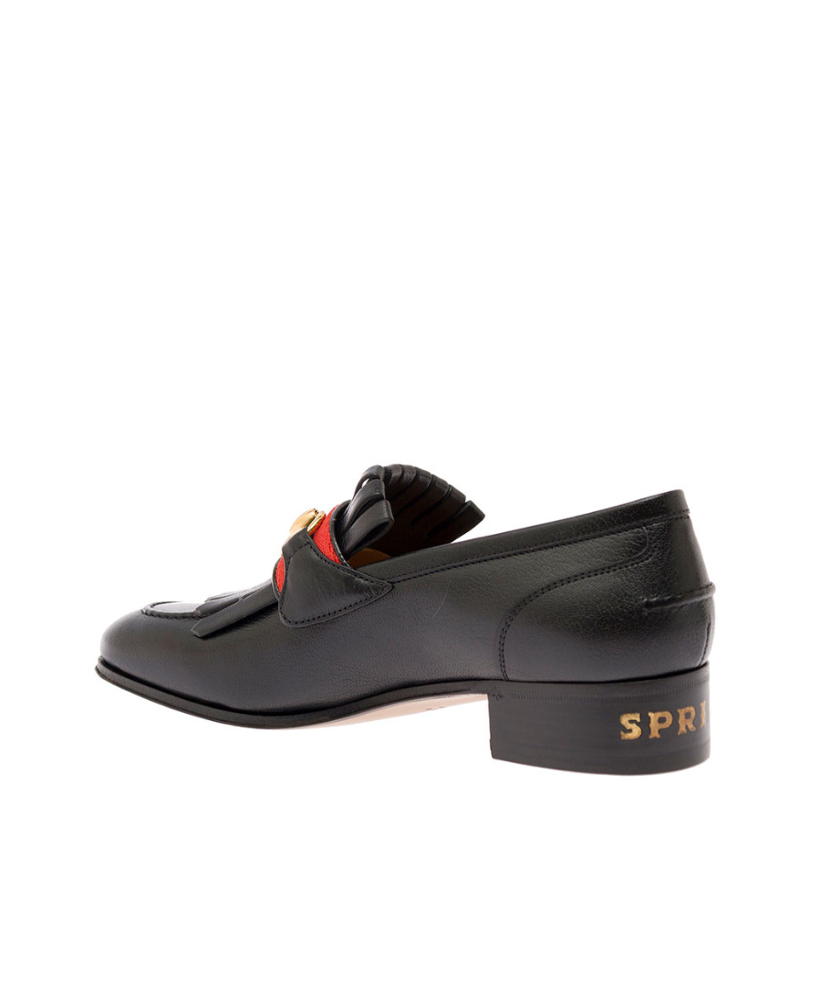 Gucci Horse Bit-detail Leather Loafers In Black