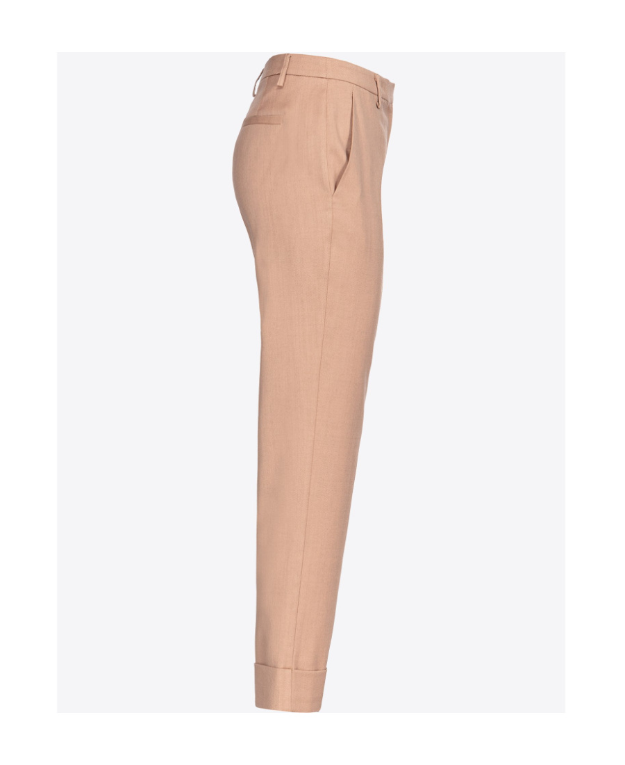 Pinko Straight-leg Cropped Trousers In Nude