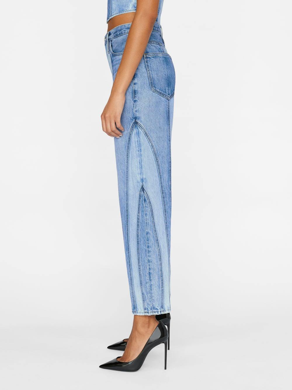 Frame Belt-loop Jeans In Blue