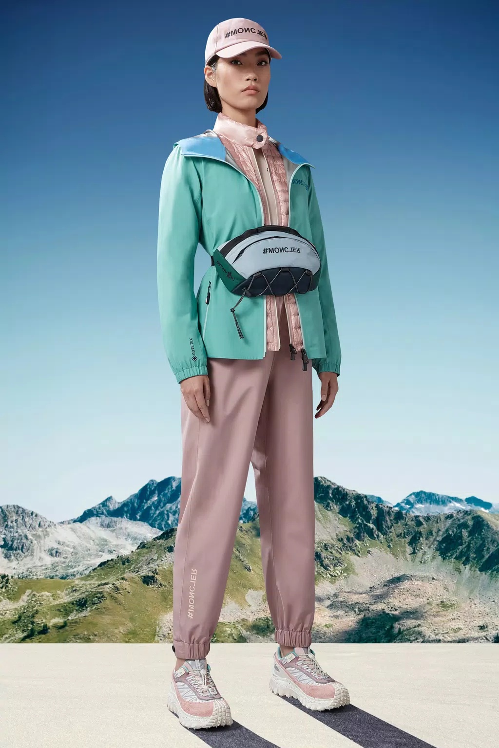 Moncler Elasticated-waist Tapered Track Pants In Pink