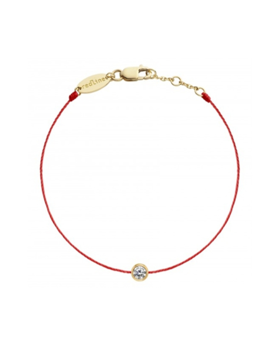 Redline 18kt Rose Gold And Diamond String Bracelet In Yellow