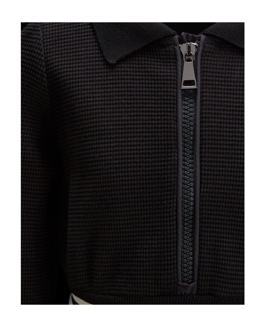 Moncler Pleated Dress Black In Black