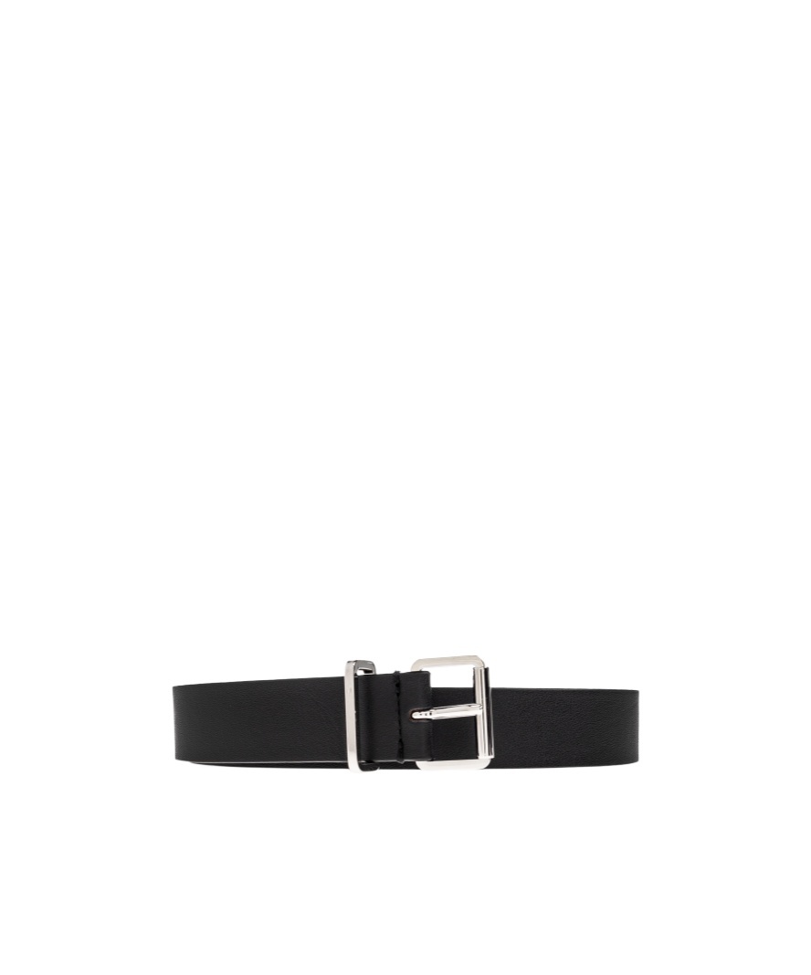 Dsquared2 Square-buckle Leather Belt In Black