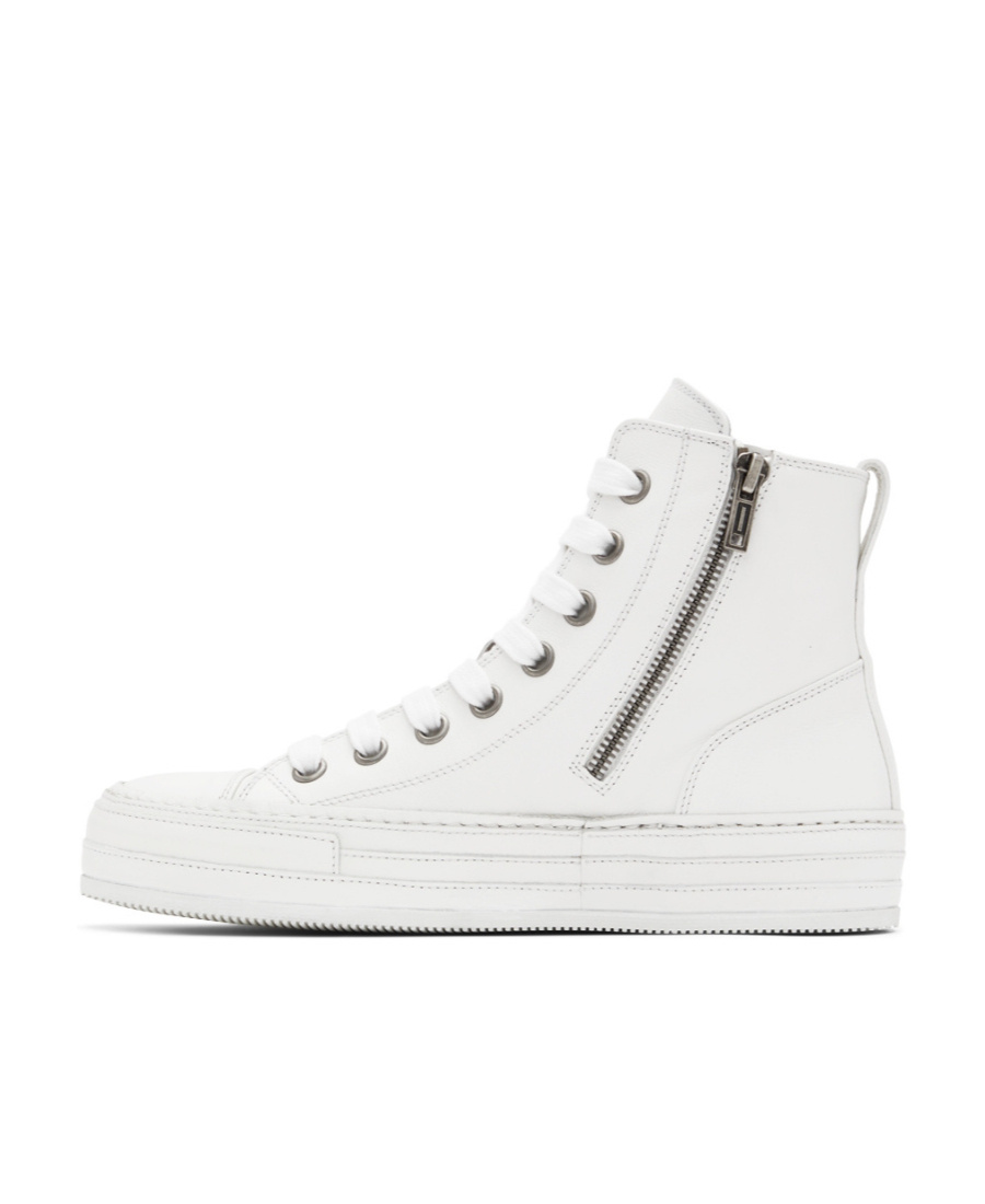Ann Demeulemeester Man Sneakers White Size 7 Soft Leather In White
