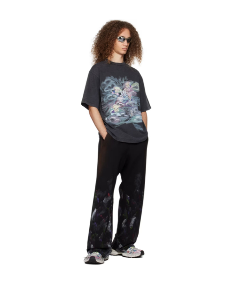 We11 Done Graphic-print Cotton T-shirt In Black