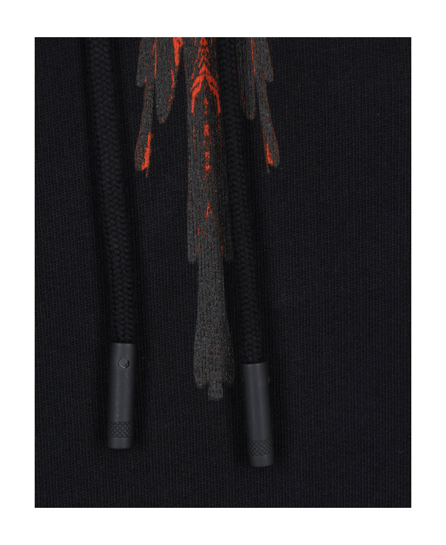Marcelo Burlon County Of Milan Icon Wings Drawstring Hoodie In Black