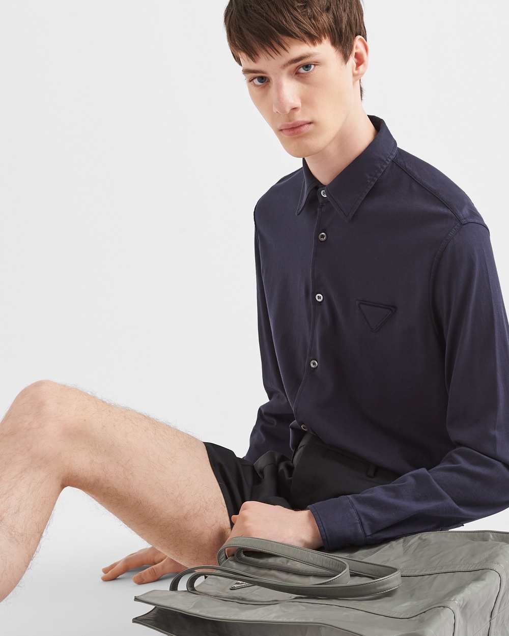 Prada Hemd Aus Baumwolle In Blue