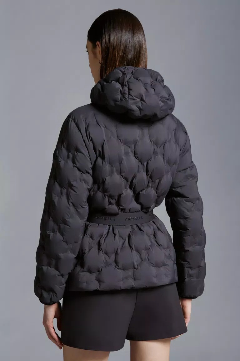 Moncler Adonis Belted Down Jacket In Black