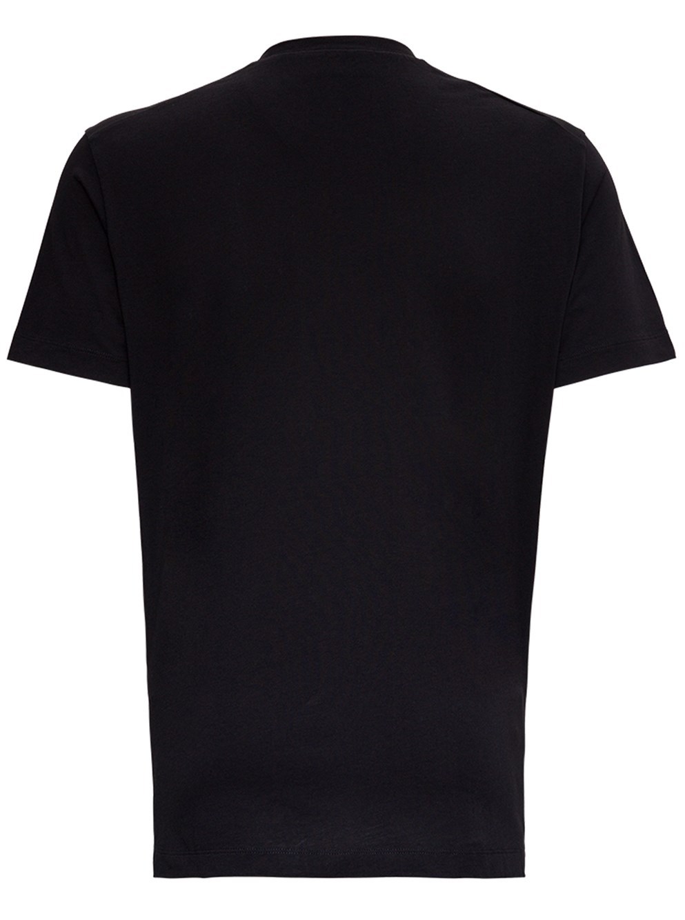 Dsquared2 Multi Logo Print Cotton Jersey T-shirt In Black