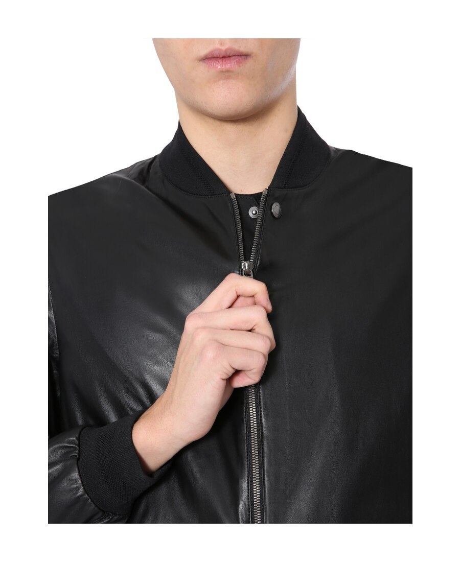 Shop Zegna Zipper Casual Jacket In Black