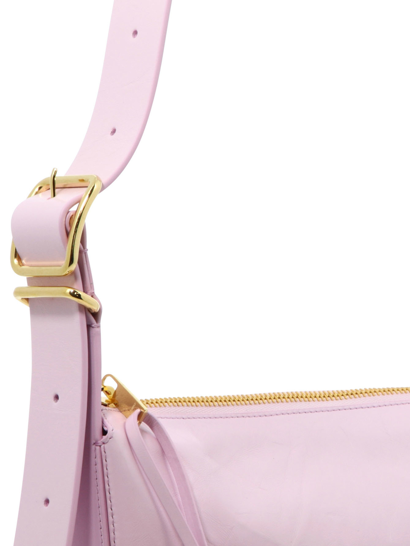 Jil Sander Moon Leather Shoulder Bag In Pink