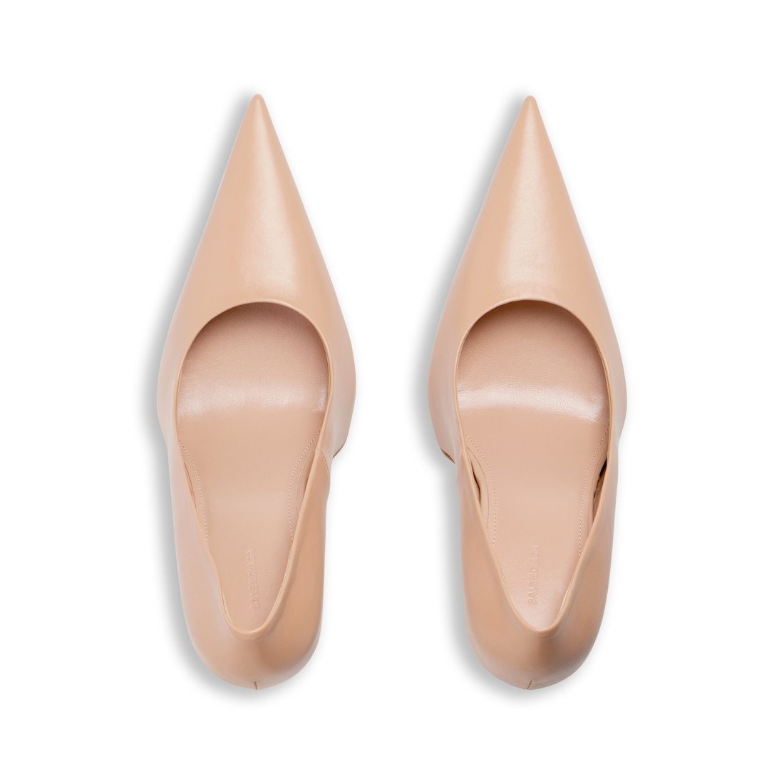 Balenciaga 110m Avenue After Elongated-toe Pumps In Neutral