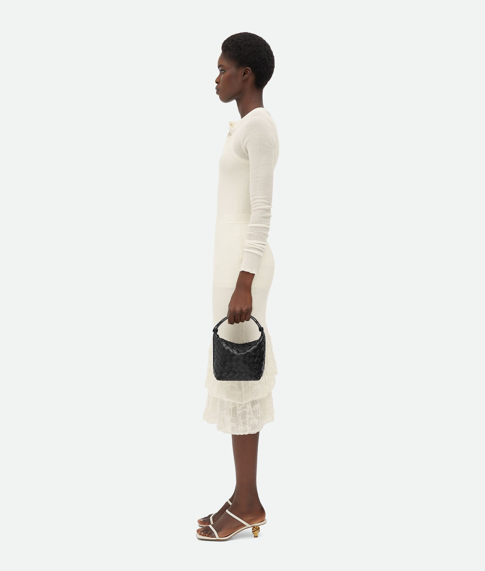 Bottega Veneta Candy Wallace In Black
