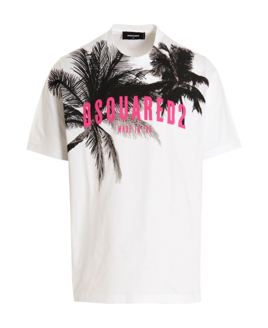 Dsquared2 Graphic-print Logo T-shirt In White
