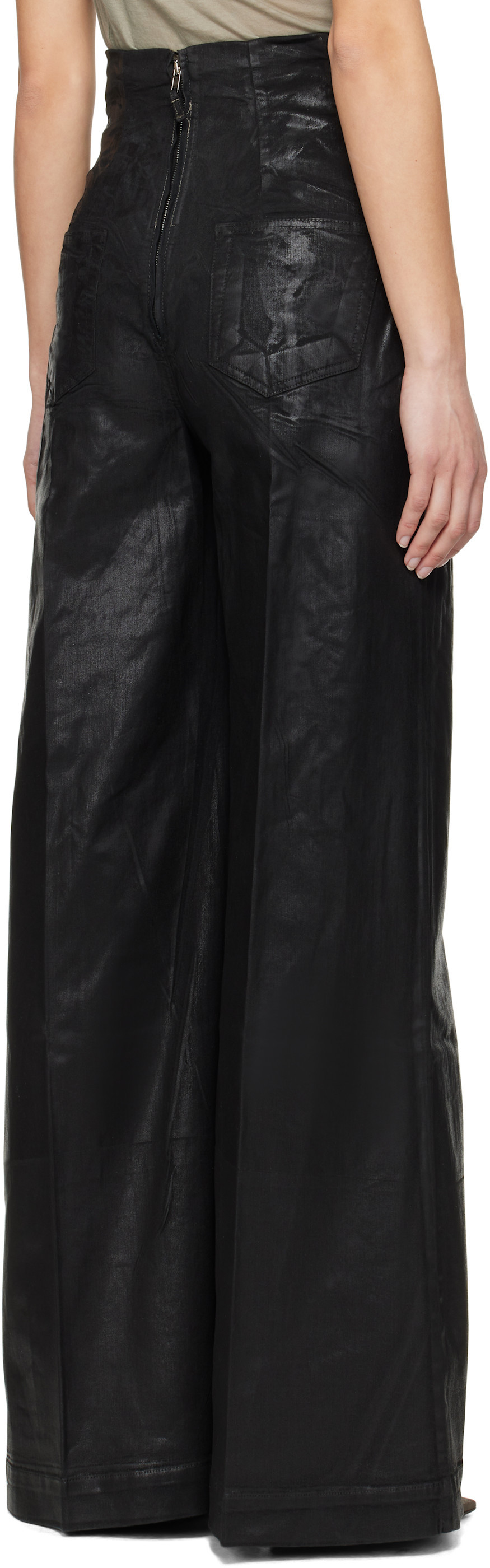 Rick Owens Drkshdw Black Hollywood Dirt Cooper Jeans In Black